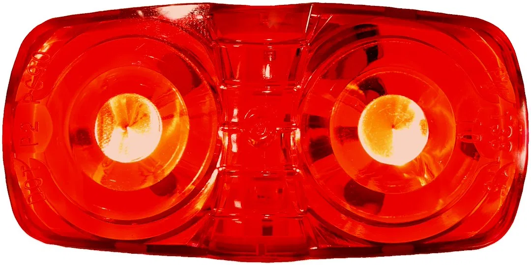38R-MV-BT2 – PETERSON MFG Clearance Light, LED Rectangular 4 Inch Length x 2 Inch Width x 1.09 Inch Height Red Lens S...